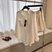 Old Money Style White Linen Long-Sleeve Sun Protection Shirt For Women, Summer Thin Outerwear Blouse, Cotton-Linen_ecoleips.com