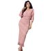 Modest Abaya Dress Elegant Knit Jacquard Bodycon Dress – Stylish Fringe Hem Slim Fit Dress For Women, Perfect For Parties & Night Out_ecoleips.com