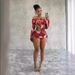 D8670 Spring Summer New Women's Casual Printed Long Sleeve Personality Split Skirt Set_ecoleips.com