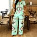 Summer Women's Clothing Set Small V Neck Top And Casual Pants Style New_ecoleips.com