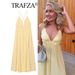 Aria Basics Aria Basics Cross-border Foreign Trade Wholesale European And American Style Women's Clothing Sexy Backless Slim-fit Drapey V-neck_ecoleips.com