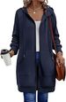 Women's Long Zip-Up Hooded Sweatshirt Oversized Fleece Pullover Casual Jacket For Fall & Winter_ecoleips.com