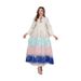 Dubai Muslim Clothing Turkish Abaya Fashion Embroidered Gradient Women's Robe Dress_ecoleips.com