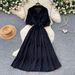 Women's Sophisticated Short Sleeved Shirt Dress Single Breasted Tie Waist Korean Style Summer Commute Friendly Elegant Look_ecoleips.com
