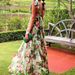 Women's Clothing summer new women's clothing rose print pleated chest wrap large swing elegant suspender long skirt female_ecoleips.com