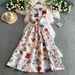 High Grade Printed Temperament Sleeveless Dress For Women 2025 Summer New Style Waist Slimming Fluffy Long Skirt_ecoleips.com