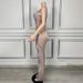 High End Low Cut Halter Dress For Women Silver Nude Versatile Long Gown For Birthday Evening Company Annual Meeting_ecoleips.com