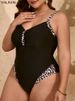 2026 Leopard Patchwork Plus Size Swimwear Women Push UP Lady Large One Piece Swimsuit Brazilian Chubby Beach Curvy Bathing Suit_ecoleips.com