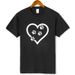 European And American Cross-border Foreign Trade Women's Clothing, Simple Heart-printed Round-neck Short-sleeve T-shirt_ecoleips.com
