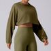 Women's Clothing Round Neck Sweatshirt T Shirt Sports Short Bottoming Shirt Yoga Running Loose Long Sleeved Top For Women_ecoleips.com