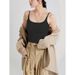 New Women's Slim Fit Camisole 2025 Spring Summer Padded Bra Adjustable Straps Beautiful Back Can Be Worn as Outerwear_ecoleips.com