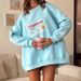 Dopamine-Boosting Oversized Sweatshirt (Playful Embroidered Graphic, 95% Organic Cotton, Gender-Neutral Fit, Y2K Nostalgia, Color Therapy Essential)_ecoleips.com