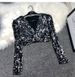 European Style Versatile Short Blazer BINGBING Sequin Vest Jazz Dance Performance Jacket_ecoleips.com