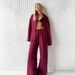 K New Loose Long Sleeved Shirt And Pants Set, Casual Suit For Women_ecoleips.com