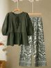 plus Size Women's Clothing Set Summer Loose Tie Front Foreign Trade New Arrivals From Overseas Warehouse_ecoleips.com
