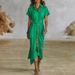 2026 European And American Cross-border Independent Site SHEIN Spring-summer Short-sleeve Pleated Bohemian Shirt_ecoleips.com