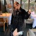 Imitation Lamb Coat 2025 New Autumn And Winter Women's Clothing Horn Buckle Medium And Long Black Thickened Fur Coat_ecoleips.com