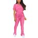 Women's Summer Two Piece Set American Style Round Neck Short Sleeve Top With Trousers_ecoleips.com