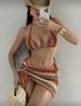 Women's Clothing Wave Pattern Knitted Three Piece Bikini Set Halter Neck Swimsuit For Women Beach Vacation Casual Style_ecoleips.com