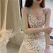 Sexy Hot Girl Floral Dress Women's Summer Midi Short A-line Long Tea Break Skirt_ecoleips.com