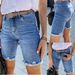 Women's Clothing Summer New Denim Ripped Five Point Pants Fashion Furry Edge Fringed Jeans For Women_ecoleips.com