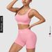Women's Clothing Vertical Stripe Yoga Suit Suit High Waist Cross Beauty Back Shockproof Sports Bra Fitness Hip Suit_ecoleips.com