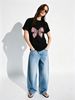 Women Cash Bow Graphic T Shirt Oversized Short Sleeve Y2K Coquette Money Print Casual Streetwear Tee_ecoleips.com
