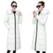 "Knee-Length Winter Coat For Women – Slim-Fit Cotton Parka With Thickened Warmth"_ecoleips.com