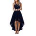 new sexy lace stitching large swing chiffon dress dress dinner dress_ecoleips.com