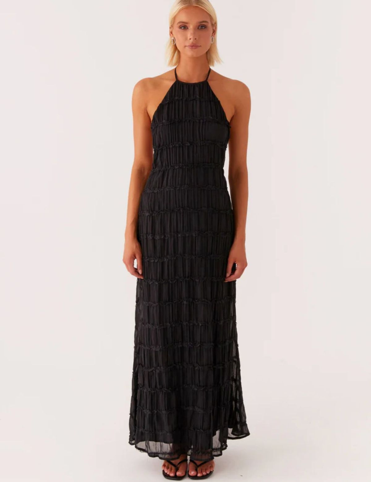 Women's Clothing Sexy Fashion Halter Neck Straps Pleated Lace Holiday Style Dress_ecoleips.com