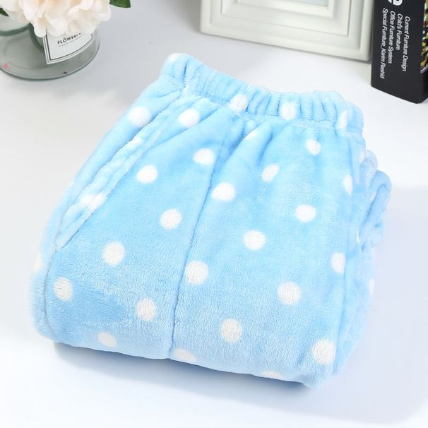 Sleep Bottoms Women Dot Flannel Winter Soft Warm Comfortable Womens Pajama Pants Leisure Sleep-pants Couples Korean Style Trendy_ecoleips.com
