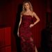 Evening Dress for Women Sequin Slit Design Night out Party Gown Semi-Lined_ecoleips.com