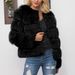 Women's Clothing Fashion Casual Ladies Imitation Fur Tops Fur Short Coat_ecoleips.com