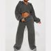 Women's Clothing Autumn Women's Casual Hooded Front Zipper Sweater Wide Leg Loose Trousers Suit_ecoleips.com