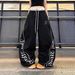Women's Hip Hop Street Dance Sweatpants Casual Patchwork American Letter Print High Waist Jazz Dance Curved Pants Autumn_ecoleips.com