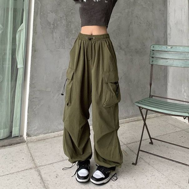Women's Clothing New High Waist Drape Casual Wide Leg Quick Drying Sports Trousers_ecoleips.com