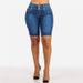 Women's Clothing Summer Fashion All Match Intellectual Goddess Cuff Shorts Slim Pocket Slim Hip Solid Color Jeans_ecoleips.com