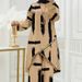 Muslim Dress Women Set Abstract Print Loungewear Set For Women – Loose Fit Batwing Sleeve Top & Pants (6 Colors, S-Xxl)_ecoleips.com