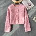 Women's Short Tweed Jacket 3D Floral Embroidery Elegant Blazer for Office Evening Beige Black Pink M L_ecoleips.com