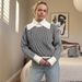 K New Casual Retro Style Design With A Large Lapel And Half High Collar Striped Sweater For Women_ecoleips.com