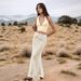 Women's High-Waisted Full Skirt Beachwear Summer Elegant Textured Skirt With Conch Shell Metallic Accessories_ecoleips.com