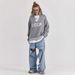 Oversized V-Neck Knit Top – Slouchy Textured Yarn Pullover With 3D Typography (Breathable Cotton-Poly Blend, Drop-Shoulder Silhouette, Unisex Appeal)_ecoleips.com