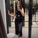 Cross-Border Women's Round Neck Spring New European And American Style Belted Sexy Sleeveless Midi Dress_ecoleips.com