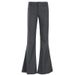 Low Rise Flared Trousers For Women Sexy Basic Casual Suit Pants Gray Fashion_ecoleips.com