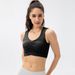 Women's High-Intensity Yoga Shockproof Integrated Sports Bra Nude Feel Ruched Fitness Training Vest 22746_ecoleips.com
