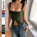 Women's Clothing Y2K Spicy Girl Style Sleeveless Camisole Button Down Vest Women's Summer Top Fashion For Formal & Casual For Women_ecoleips.com