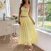 DiYun Vacation Casual Seaside Atmosphere Fashion Two-Piece Set For Women 2025 Summer Mini Camisole Skirt_ecoleips.com