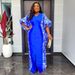 Plus Size Boho Maxi Dress With Ethnic Print - Flowy V-Neck Satin Kaftan For Women, Elegant Loose Fit Long Dress With Batik Pattern_ecoleips.com