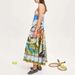 Women's Clothing INS New Cotton And Linen Printed Suspenders Sunflower Skirt Holiday Style Dress_ecoleips.com