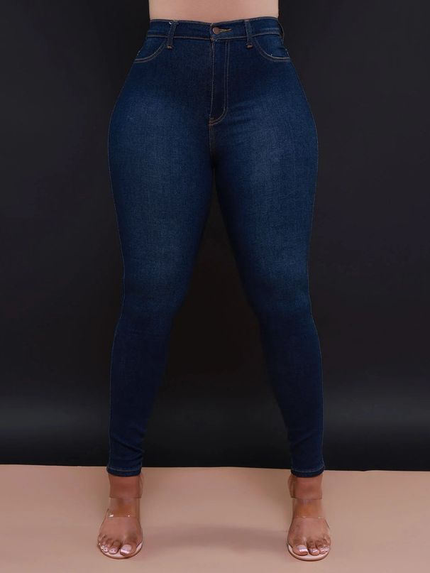 Women's Clothing High Elastic Slim Jeans All Match Skinny Pants_ecoleips.com